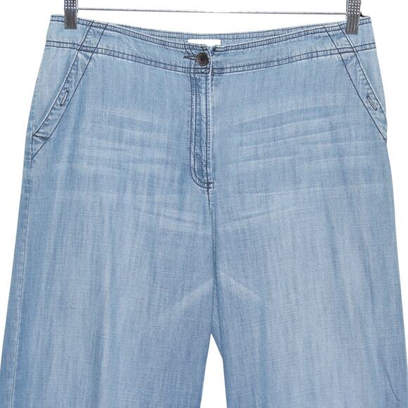 Chico's Light Jean Pant Wide Leg Chico's Size 1 US Size 8 - Picture 3 of 6